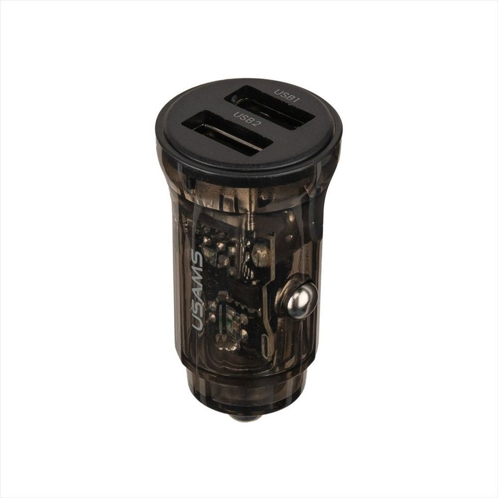 Автомобільний зарядний пристрій Usams C31 Mini 2 USB 3A Прозорий (Transparent) 104892 фото