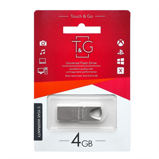 USB Флеш 4Gb T&G 117 Metal Срібна (Silver) 145629 фото