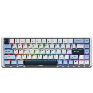Клавіатура бездротова Ajazz AK680 MAX Magnetic Switch RGB USB Біла (White) 185247 фото