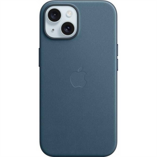 Чохол накладка для iPhone 15 Apple FineWoven Case with MagSafe Синя (Pacific Blue) 217272 фото