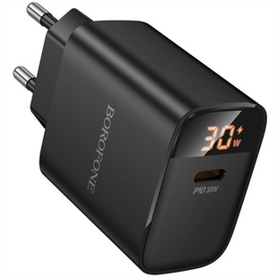 Зарядний пристрій Borofone BA97A PD30W (1USB-C) Чорний (Black) 184786 фото