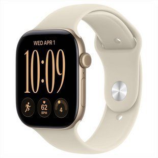 Смарт-годинник Apple Watch Series 12 GPS 46mm Light Gold Aluminum Case with Sand Sport Band - M/L (MJEP4) 268977 фото