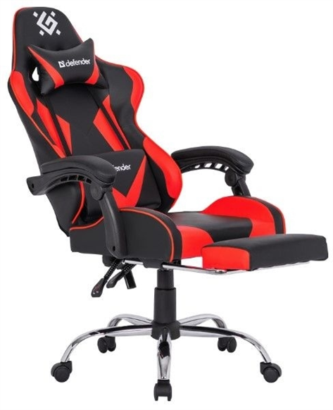 Крісло ігрове Defender Pilot Чорне Червоне (Black Red) 178850 фото