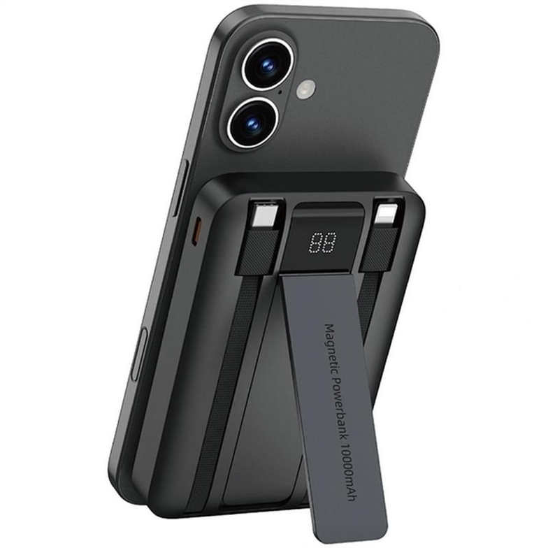 PowerBank 10000 mAh WIWU Wi-P061 22.5W+PD20W з БЗП+iWatch with cable Чорний (Black) 210507 фото