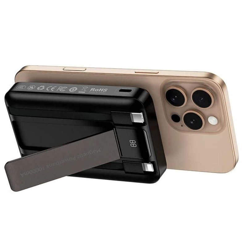 PowerBank 10000 mAh WIWU Wi-P061 22.5W+PD20W з БЗП+iWatch with cable Чорний (Black) 210507 фото