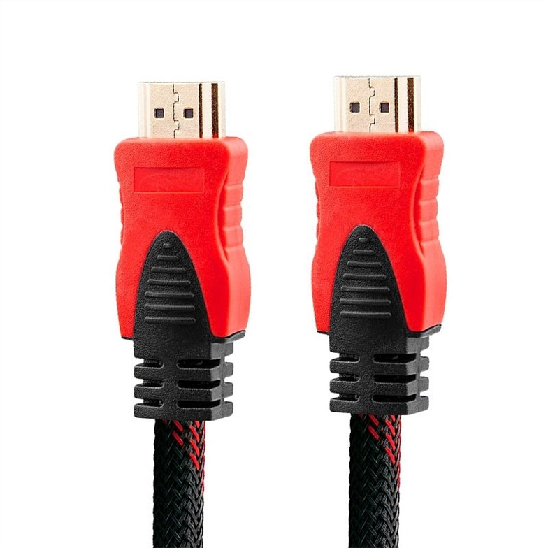 Кабель HDMI- HDMI 1.4V 10m Чорний Червоний (Black Red) 180089 фото