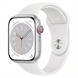 Смарт-годинник Apple Watch Series 8 GPS + Cellular 45mm Silver Aluminum Case with White S. Band Regular (MP4J3) 196974 фото 1