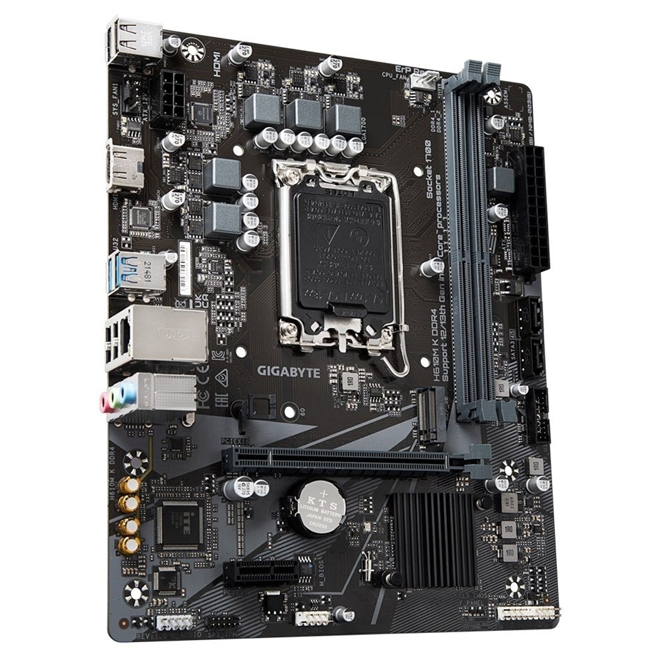Материнська плата Gigabyte H610M K DDR4 Чорна (Black) 206786 фото