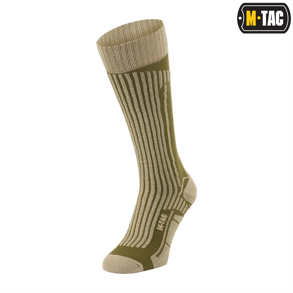 Шкарпетки M-Tac Coolmax 75% Long 43-46 Коричневі (Coyote) 219330 фото