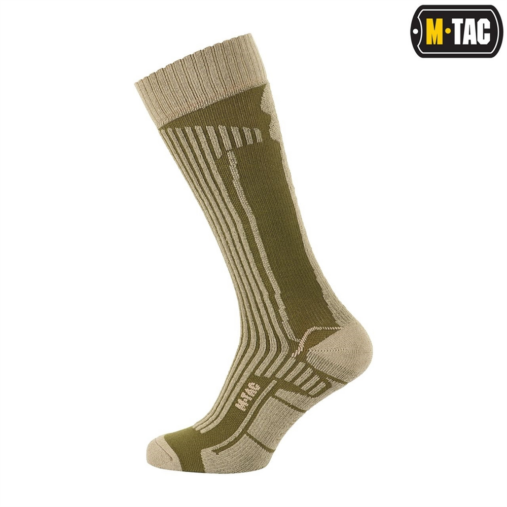 Шкарпетки M-Tac Coolmax 75% Long 43-46 Коричневі (Coyote) 219330 фото