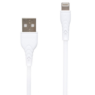 USB кабель Grand-X PL01W Lightning 2.4A 1м Білий (White) 171199 фото