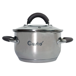 Каструля Gusto PRACTICO GT-1102-24 24см 6.1л Срібна (Silver) 156614 фото