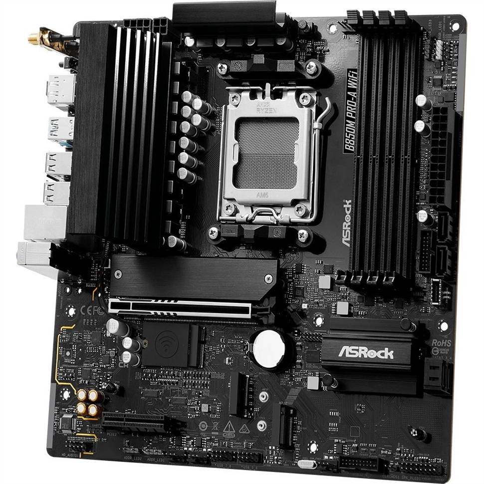 Материнська плата ASRock B850M Pro-A WiFi Чорна (Black) 207256 фото