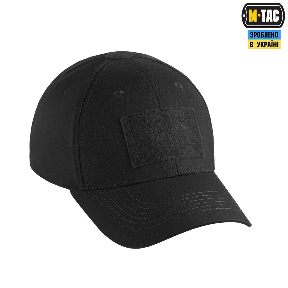 Бейсболка M-Tac Elite Flex ріп-стоп L/XL (40523002-60) Чорна (Black) 217506 фото