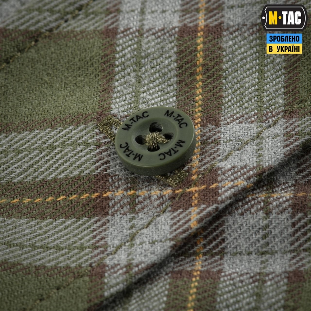 Сорочка M-Tac Lumberjack Cotton Shirt Зелена Сіра (Olive Grey) (M/R) 233254 фото