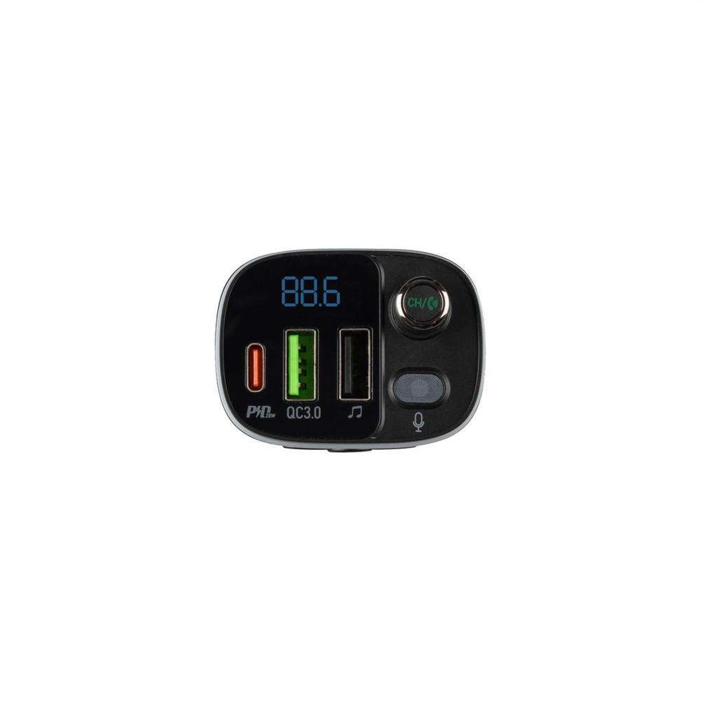 Fm-модулятор Hoco E62 Fast PD20W+QC3.0 Bluetooth Чорний (Black) 111439 фото