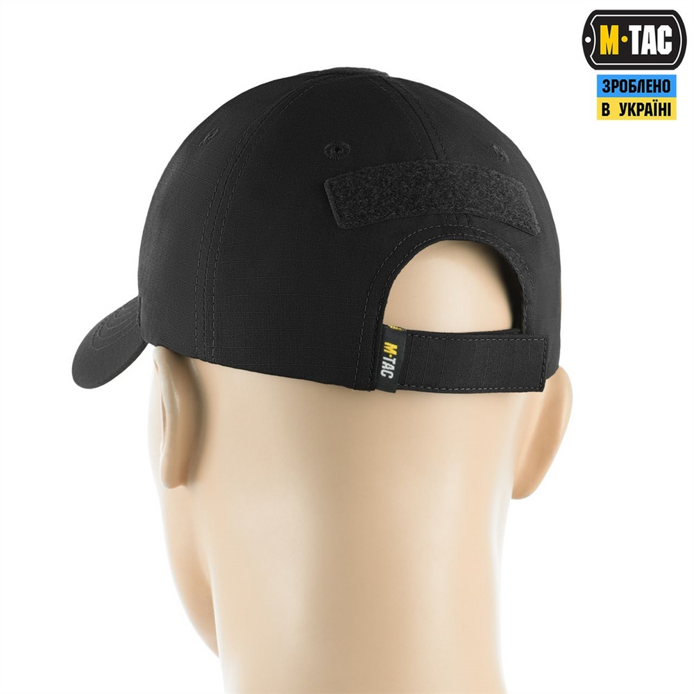 Бейсболка M-Tac Elite Flex ріп-стоп L/XL (40523002-60) Чорна (Black) 217506 фото