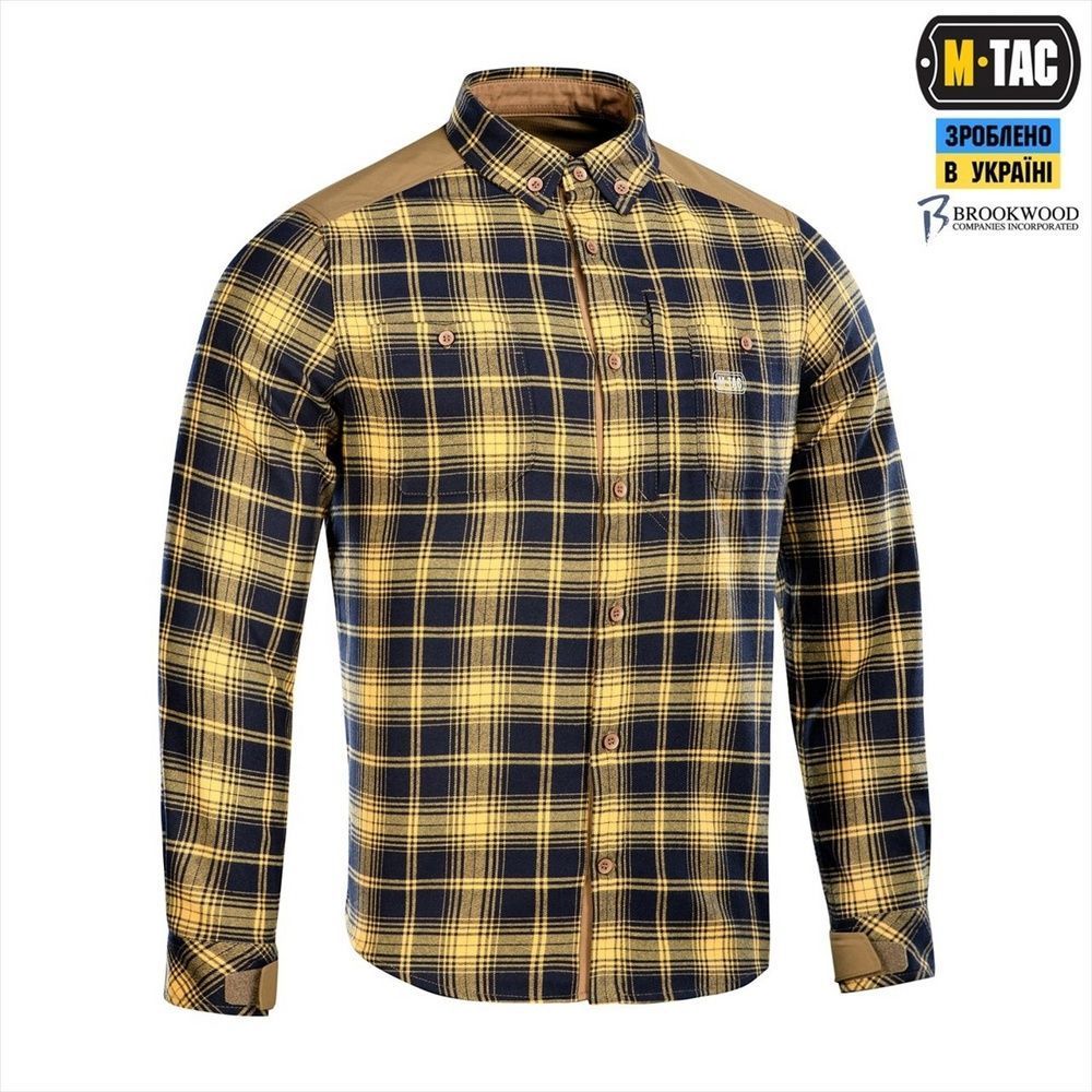 Сорочка M-Tac Redneck Cotton Синя Жовта (Navy Blue Yellow) (M/R) 233290 фото