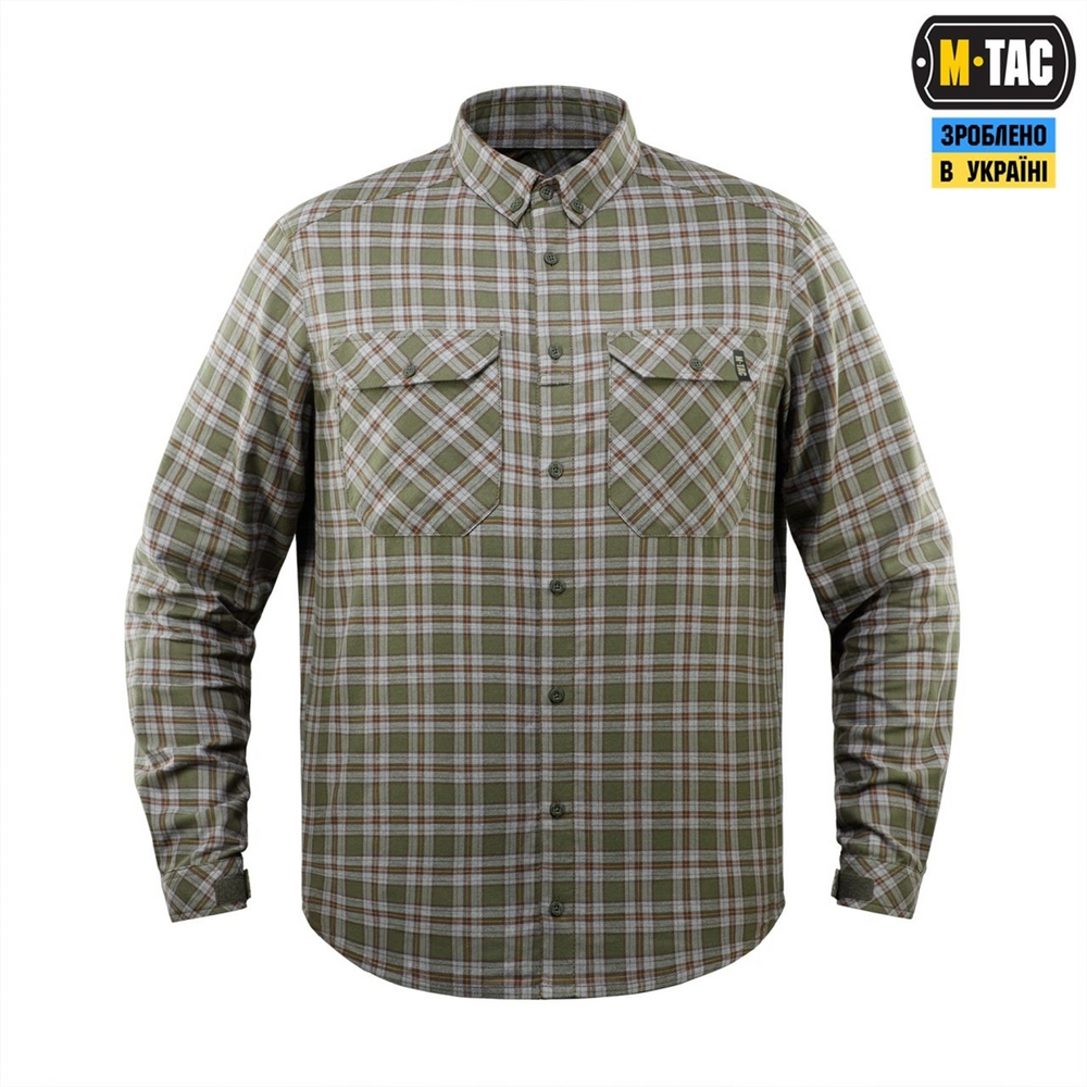 Сорочка M-Tac Lumberjack Cotton Shirt Зелена Сіра (Olive Grey) (M/R) 233254 фото