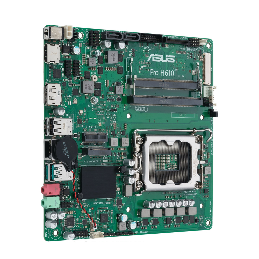 Материнська плата Asus Pro H610T-CSM Зелена (Green) 209795 фото