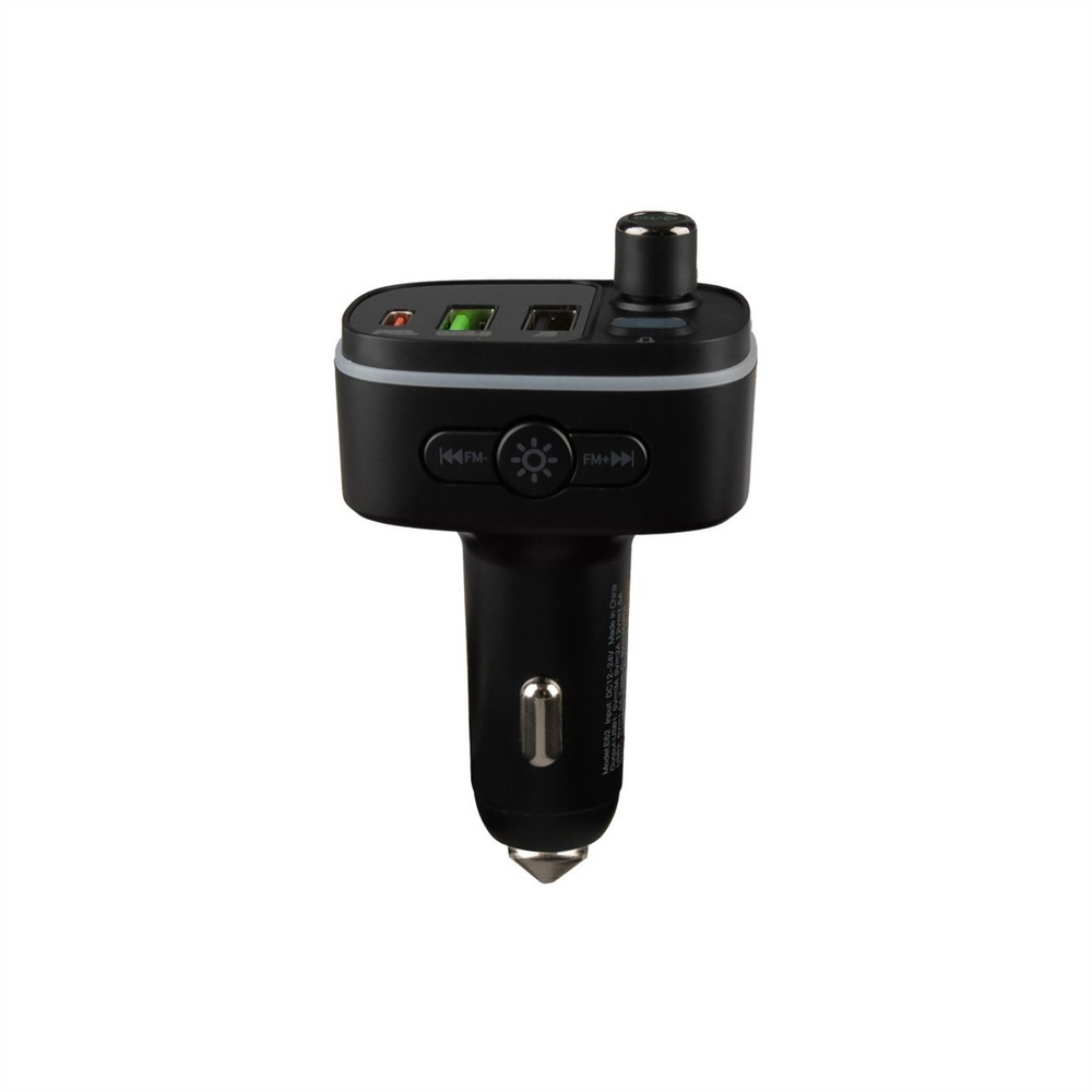 Fm-модулятор Hoco E62 Fast PD20W+QC3.0 Bluetooth Чорний (Black) 111439 фото