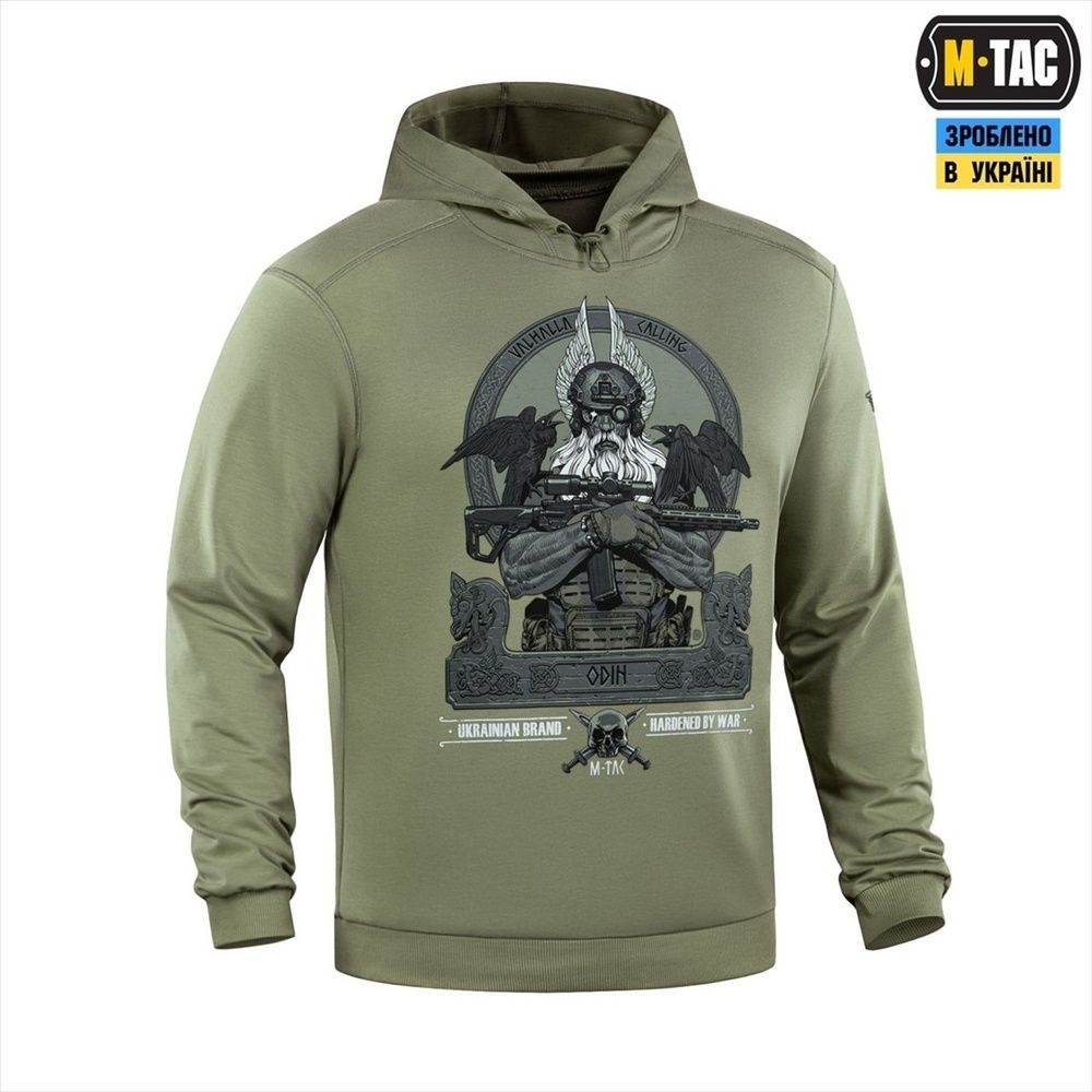Кофта M-Tac Hoodie Odin Зелена (Light Olive) (S) 228664 фото