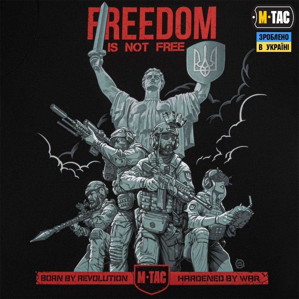 Футболка M-Tac Freedom Чорна (Black) (M) 234715 фото