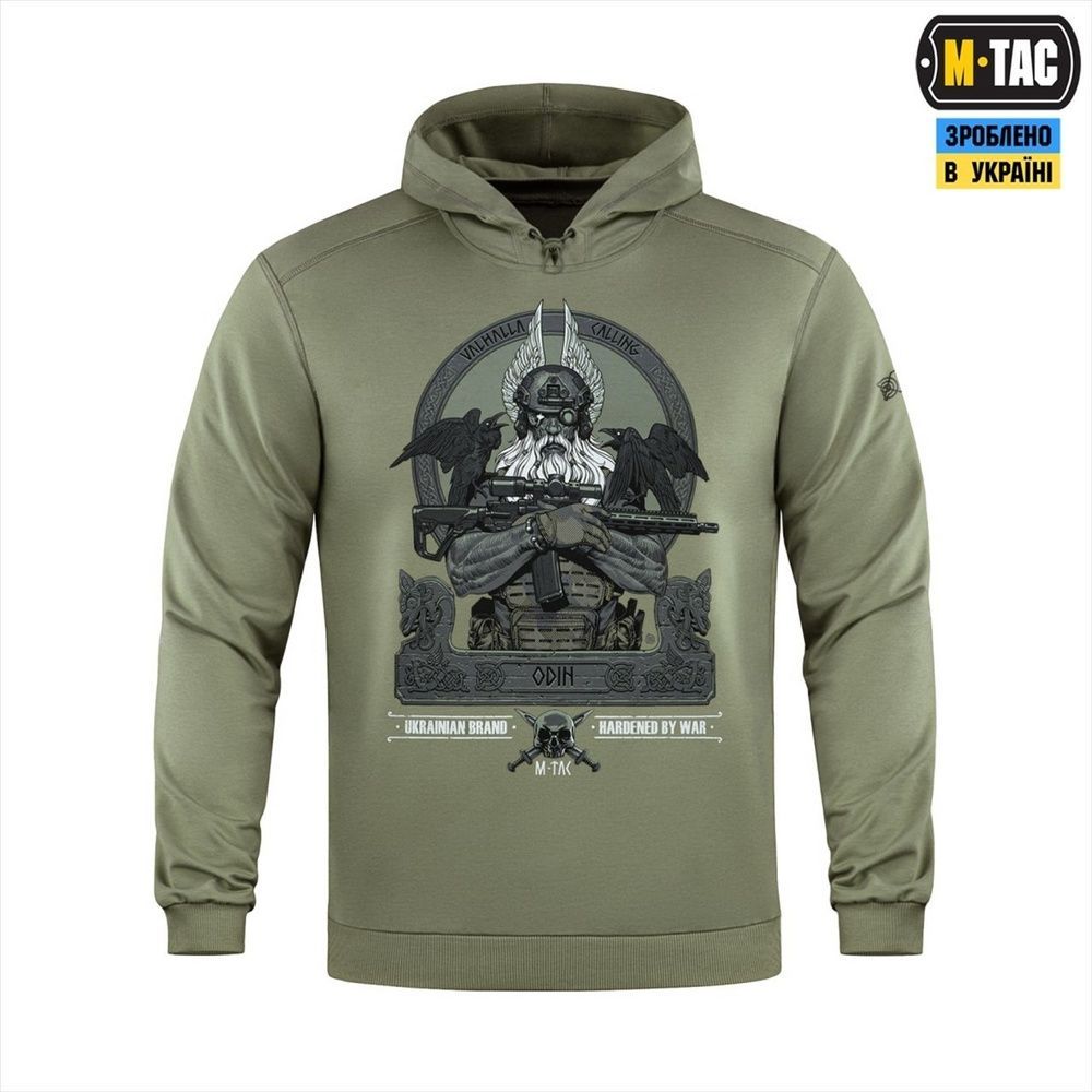 Кофта M-Tac Hoodie Odin Зелена (Light Olive) (S) 228664 фото
