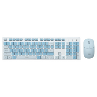 Клавіатура бездротова XO KB-05 + миша Блакитна (Blue) 135872 фото