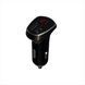 Автомобільний зарядний пристрій XO CC21 2.4A/2 USB LED Чорний (Black) 97806 фото 3