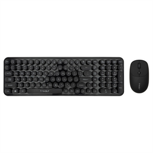 Клавіатура бездротова TWolf TF350 + миша Чорна (Black) 135712 фото
