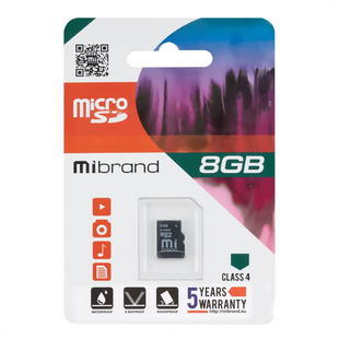 Карта пам'яті MicroSD Mibrand 8Gb 4 class 121755 фото