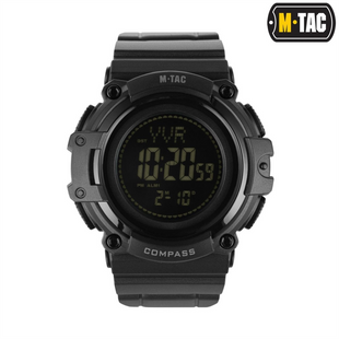 Годинник тактичний тактичний M-Tac з компасом 2233 Чорний (Black) 221251 фото