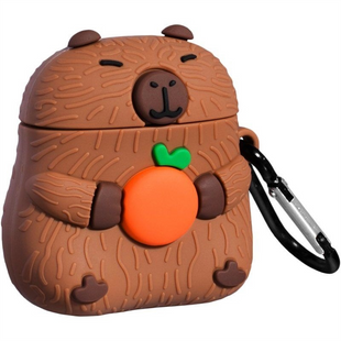 Чохол для навушників AirPods 1/2 Capybara Коричневий (Brown) 183142 фото