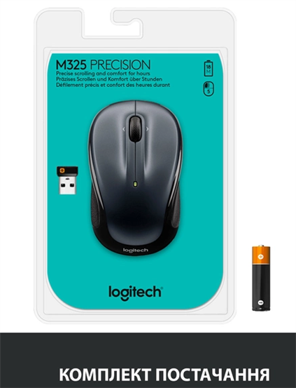 Миша бездротова Logitech M325s Чорна (Dark Silver) 160007 фото