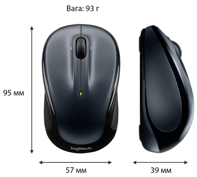 Миша бездротова Logitech M325s Чорна (Dark Silver) 160007 фото