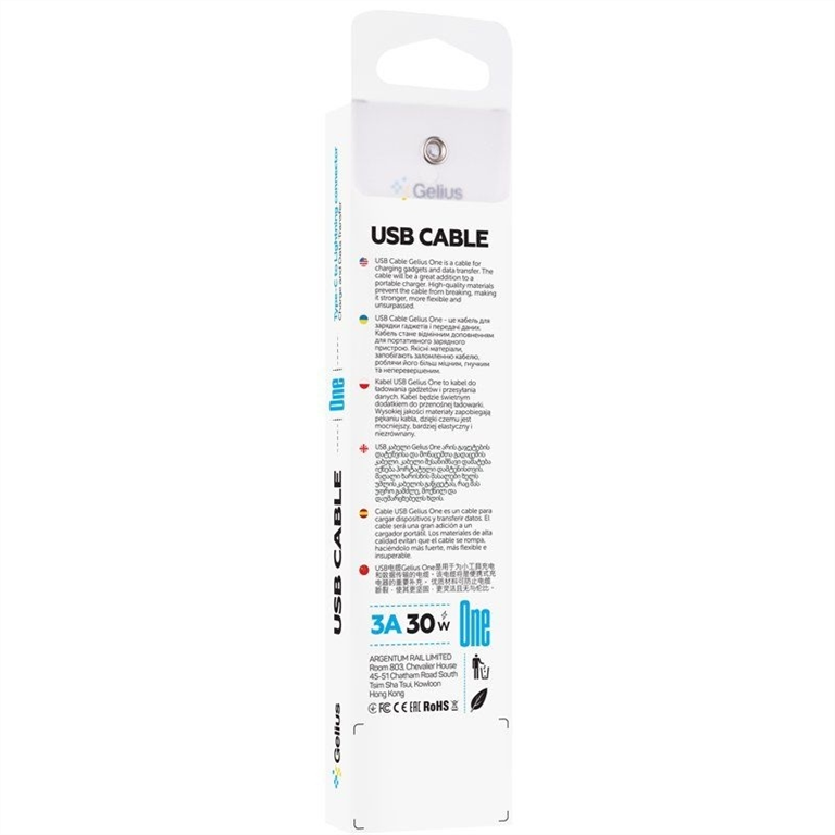USB кабель Gelius One GP-UCN013 Type-C to Lightning 3A 27W (1м) Білий (White) 171246 фото