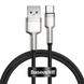USB кабель Baseus Cafule Metal Data USB to Type-C 66W (1м) Чорний (Black) 168086 фото 1