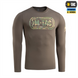 Футболка із довгим рукавом M-Tac Logo M Зелений (Dark Olive) 222391 фото 7