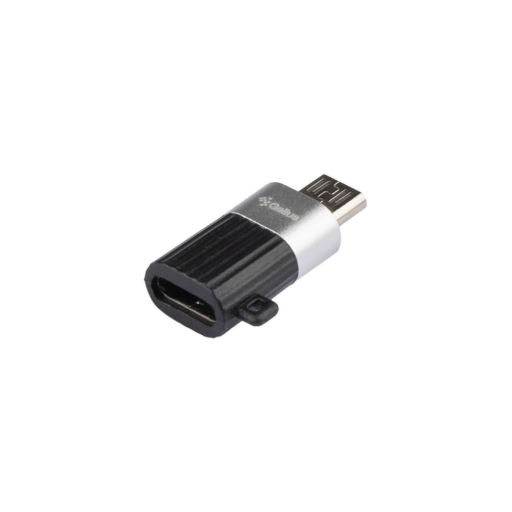 OTG кабель Gelius Micro USB to Type-C GP-OTG007 Срібний Чорний (Silver Black) 117613 фото