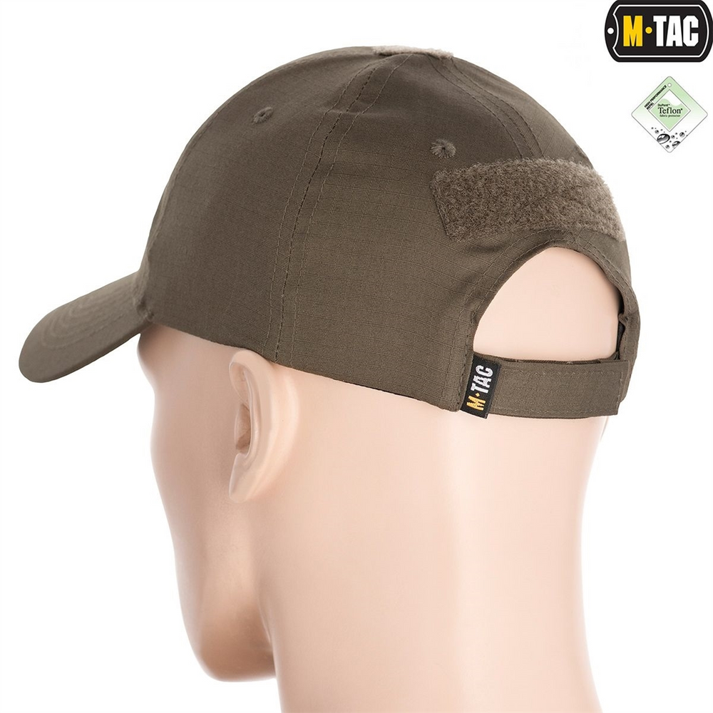 Бейсболка M-Tac з липучкою Flex ріп-стоп S/M (40534048-56) Зелена (Dark Olive) 217475 фото