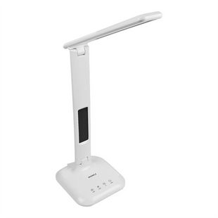 Настільна LED лампа з функцією годинника EH1802AW, LED (т,буд,3W, 3000/5000/4000K,3.7V Біла (White) 193557 фото