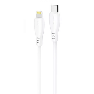 USB кабель Proove Simple Silicone Type-C to Lightning 27W 1м Білий (White) 145373 фото