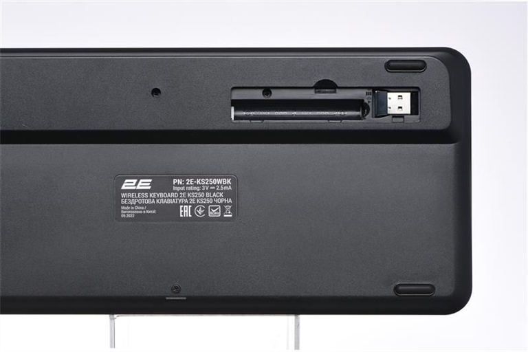 Клавіатура бездротова 2E KS250 Чорна (Black) 165399 фото