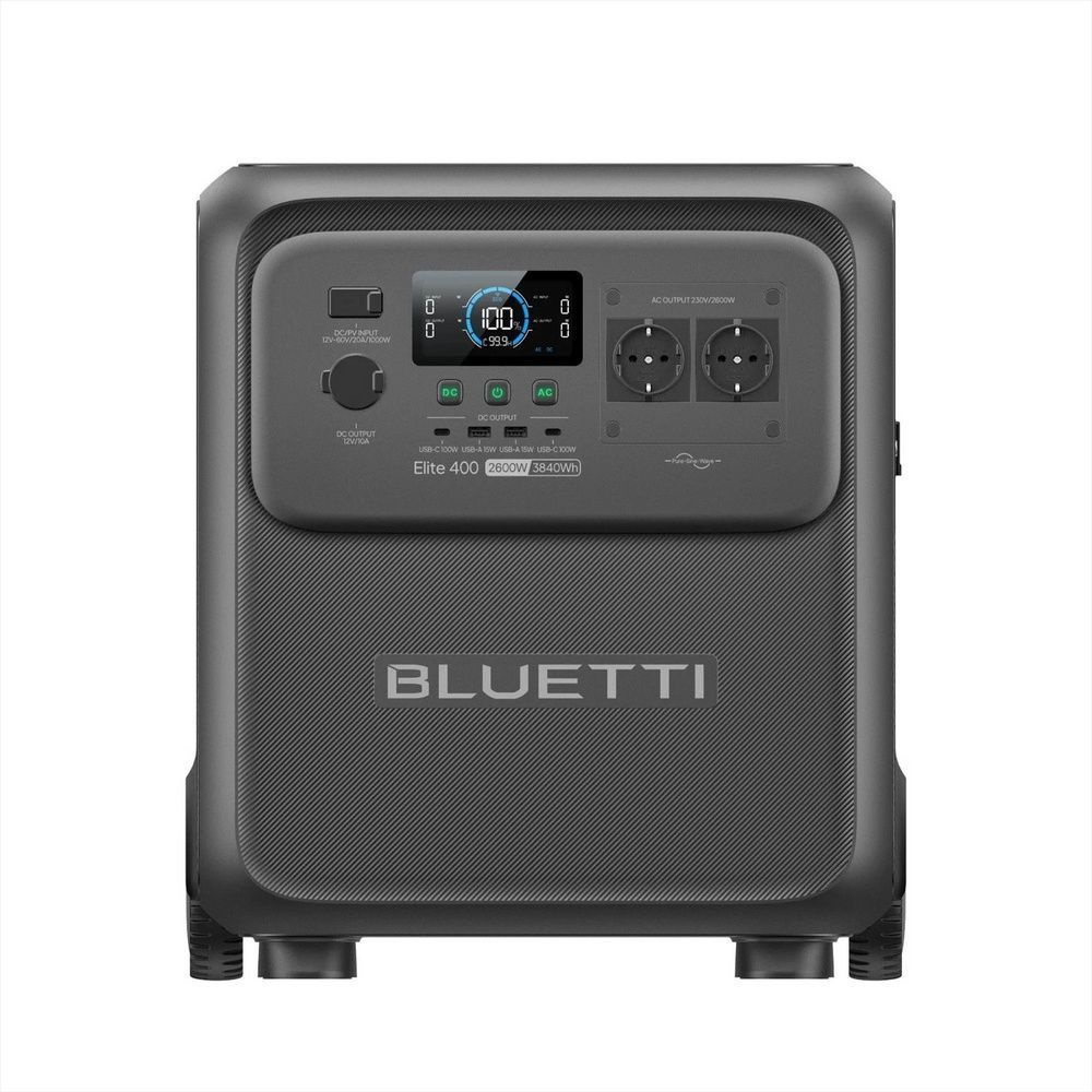 Портативна зарядна станція Bluetti Elite 400 (P-EL400-EU-GY-BL-010) Чорна (Black) 266792 фото