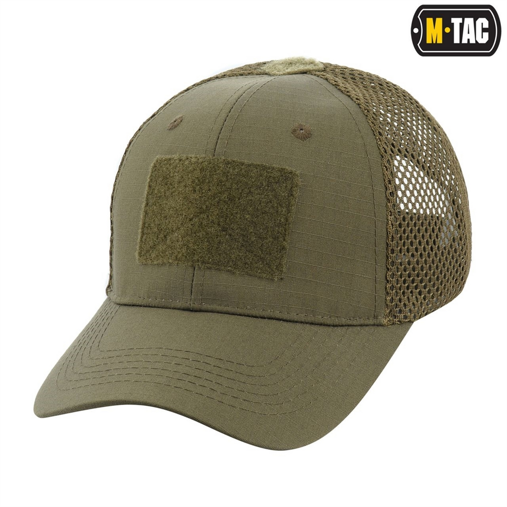 Бейсболка M-Tac з липучкою та сіткою Flex ріп-стоп S/M (40570048-56) Зелена (Dark Olive) 217484 фото