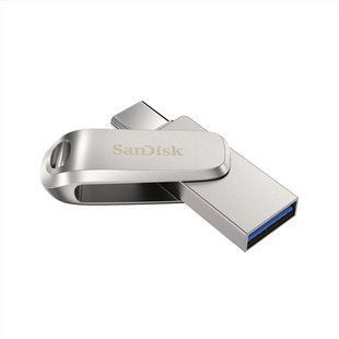 USB Флеш 64Gb SanDisk Dual Drive Luxe USB 3.1 Type-A + Type-C (SDDDC4-064G-G46) Срібна (Silver) 217083 фото