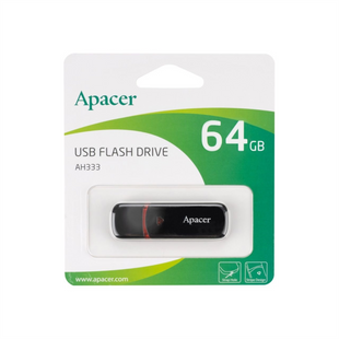 USB Флеш Apacer AH333 64Gb Чорна (Black) 55975 фото