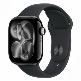 Смарт-годинник Apple Watch Series 11 GPS + Cellular 42мм Jet Black Alu. Case w. Black S. Band - S/M (MF834) 198952 фото
