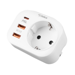 Зарядний пристрій Gelius Moxie GP-HC050 2USB (QC3.0) + Type-C (PD20W) Білий (White) 103381 фото